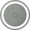 Ekena Millwork 38 1/2-in. OD x 35 1/4-in. ID Ceiling Ring with 29 1/2-in. OD Ceiling Medallion Shakuras Accent Kit CRM38OX30SH - alternate 1